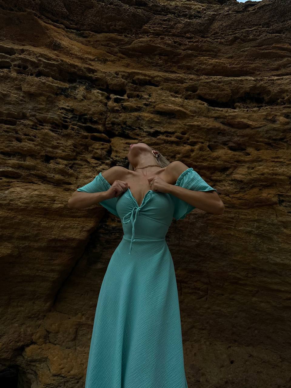 Cotton Midi Dress - Mint Everyday Dress